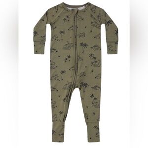 Brave Little Ones dinosaur zip up romper - 3-6 months
